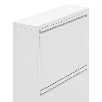 ΜΕΤΑΛΛΙΚΗ ΠΑΠΟΥΤΣΟΘΗΚΗ 3 ΘΕΣΕΩΝ FYLLIANA ΛΕΥΚΟ ΧΡΩΜΑ 50x15x104εκ