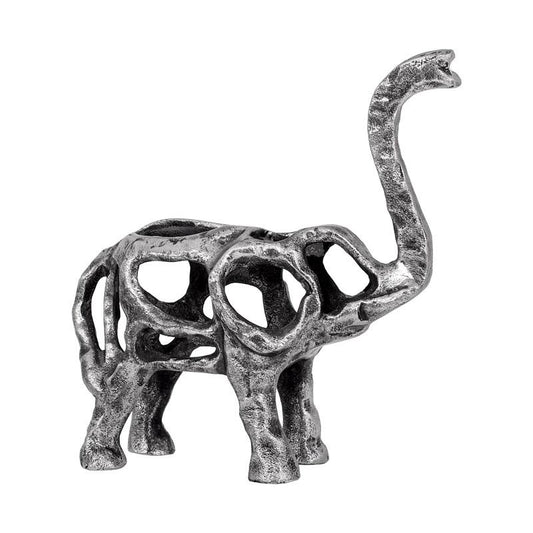 ΜΕΤΑΛΛΙΚΟ ΔΙΑΚΟΣΜΗΤΙΚΟ ΕΛΕΦΑΝΤΑΣ Fylliana FL77515 ΑΣΗΜΙ ΑΝΤΙΚΕ ΧΡΩΜΑ 28x8x25εκ