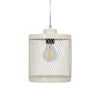 ΜΟΝΟΦΩΤΟ ΜΕΤΑΛΛΙΚΟ ΦΩΤΙΣΤΙΚΟ ΟΡΟΦΗΣ Fylliana ΜΕ ΚΑΠΕΛΟ ΠΛΕΓΜΑ ΚΡΕΜ ΧΡΩΜΑ 18x20εκ Ε27