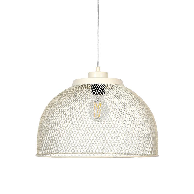 ΜΟΝΟΦΩΤΟ ΜΕΤΑΛΛΙΚΟ ΦΩΤΙΣΤΙΚΟ ΟΡΟΦΗΣ Fylliana ΜΕ ΚΑΠΕΛΟ ΠΛΕΓΜΑ ΚΡΕΜ ΧΡΩΜΑ 35x20εκ Ε27