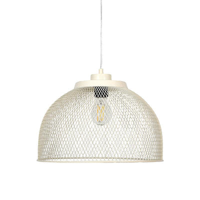 ΜΟΝΟΦΩΤΟ ΜΕΤΑΛΛΙΚΟ ΦΩΤΙΣΤΙΚΟ ΟΡΟΦΗΣ Fylliana ΜΕ ΚΑΠΕΛΟ ΠΛΕΓΜΑ ΚΡΕΜ ΧΡΩΜΑ 35x20εκ Ε27