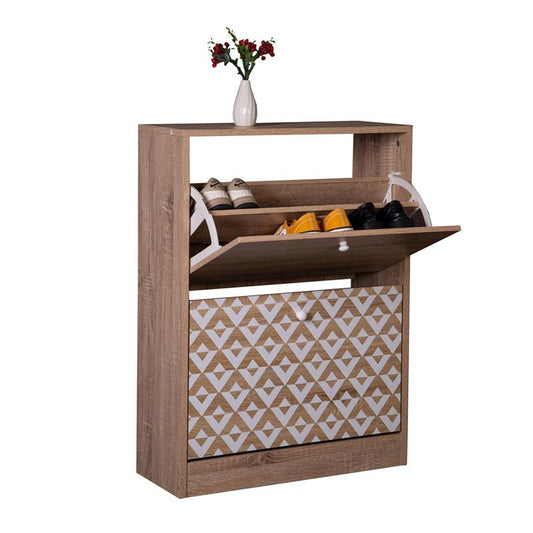 ΠΑΠΟΥΤΣΟΘΗΚΗ Fylliana "Home" 1872 ΜΕ 2 ΠΟΡΤΕΣ SONOMA-ΛΕΥΚΗ 60x23.5x81εκ