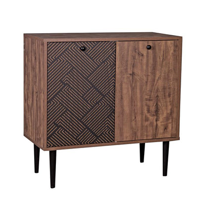 ΠΑΠΟΥΤΣΟΘΗΚΗ Fylliana "Home" 2227 ΜΕ 2 ΠΟΡΤΕΣ ΚΑΙ 4 ΡΑΦΙΑ ΜΑΥΡΟ GREY OAK-ΜΑΥΡΟ 75x37x75εκ