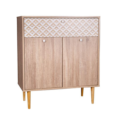 ΠΑΠΟΥΤΣΟΘΗΚΗ Fylliana "Home" 2228 ΜΕ 2 ΠΟΡΤΕΣ 4 ΡΑΦΙΑ ΚΑΙ 1 ΣΥΡΤΑΡΙ SONOMA-ΛΕΥΚΗ 78x37x89εκ