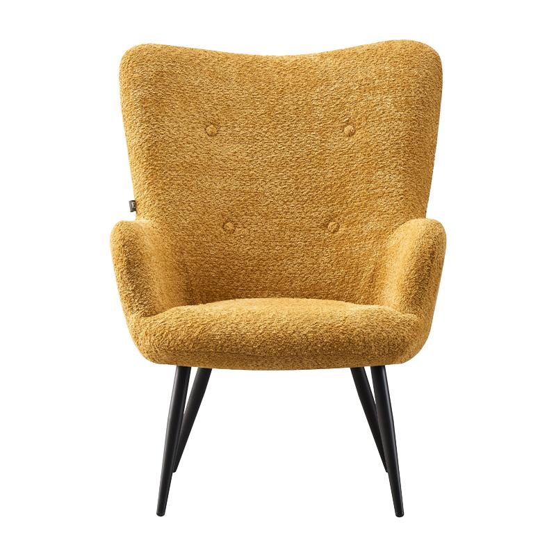 ΠΟΛΥΘΡΟΝΑ Fylliana FL06 ΜΕ ΜΕΤΑΛΛΙΚΑ ΠΟΔΙΑ ΚΑΙ ΚΙΤΡΙΝΟ ΧΡΩΜΑ ΥΦΑΣΜΑΤΟΣ 80x75x97εκ