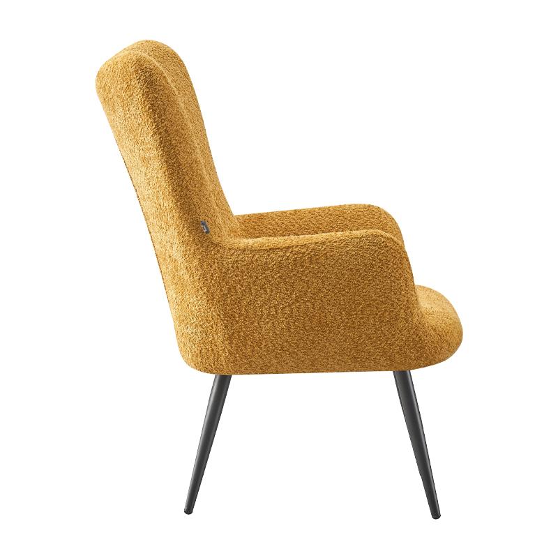 ΠΟΛΥΘΡΟΝΑ Fylliana FL06 ΜΕ ΜΕΤΑΛΛΙΚΑ ΠΟΔΙΑ ΚΑΙ ΚΙΤΡΙΝΟ ΧΡΩΜΑ ΥΦΑΣΜΑΤΟΣ 80x75x97εκ