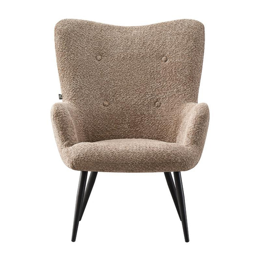 ΠΟΛΥΘΡΟΝΑ Fylliana FL06 ΜΕ ΜΕΤΑΛΛΙΚΑ ΠΟΔΙΑ ΚΑΙ ΜΠΕΖ ΧΡΩΜΑ ΥΦΑΣΜΑΤΟΣ 80x75x97εκ