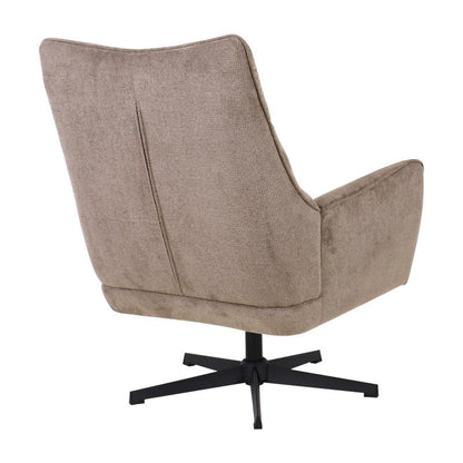 ΠΕΡΙΣΤΡΕΦΟΜΕΝΗ ΠΟΛΥΘΡΟΝΑ Fylliana Gemma ΜΠΕΖ ΧΡΩΜΑ ΥΦΑΣΜΑΤΟΣ ΜΕ ΜΑΥΡΗ ΜΕΤΑΛΛΙΚΗ ΒΑΣΗ 78x78x101εκ