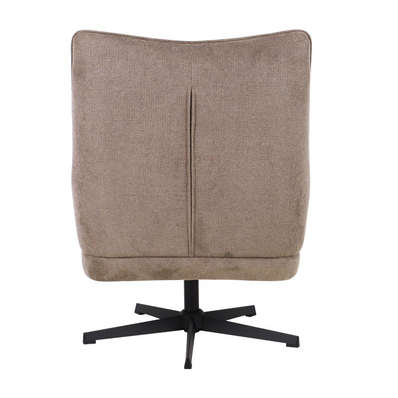 ΠΕΡΙΣΤΡΕΦΟΜΕΝΗ ΠΟΛΥΘΡΟΝΑ Fylliana Gemma ΜΠΕΖ ΧΡΩΜΑ ΥΦΑΣΜΑΤΟΣ ΜΕ ΜΑΥΡΗ ΜΕΤΑΛΛΙΚΗ ΒΑΣΗ 78x78x101εκ