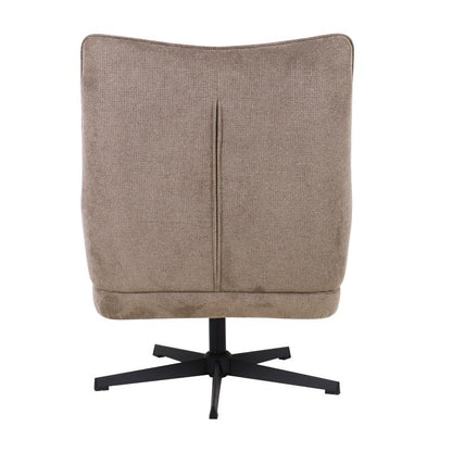 ΠΕΡΙΣΤΡΕΦΟΜΕΝΗ ΠΟΛΥΘΡΟΝΑ Fylliana Gemma ΜΠΕΖ ΧΡΩΜΑ ΥΦΑΣΜΑΤΟΣ ΜΕ ΜΑΥΡΗ ΜΕΤΑΛΛΙΚΗ ΒΑΣΗ 78x78x101εκ