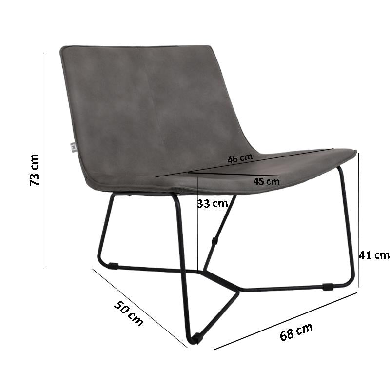 ΠΟΛΥΘΡΟΝΑ Fylliana Shadi ΓΚΡΙ ΤΕΧΝΟΔΕΡΜΑ 68x50x73