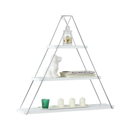 ΡΑΦΙ ΤΟΙΧΟΥ Fylliana "Elmira" Triangle ΛΕΥΚΟ 74x13x61εκ