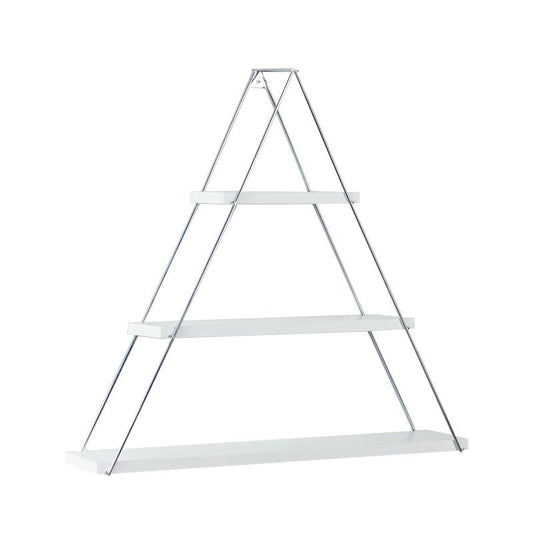 ΡΑΦΙ ΤΟΙΧΟΥ Fylliana "Elmira" Triangle ΛΕΥΚΟ 74x13x61εκ