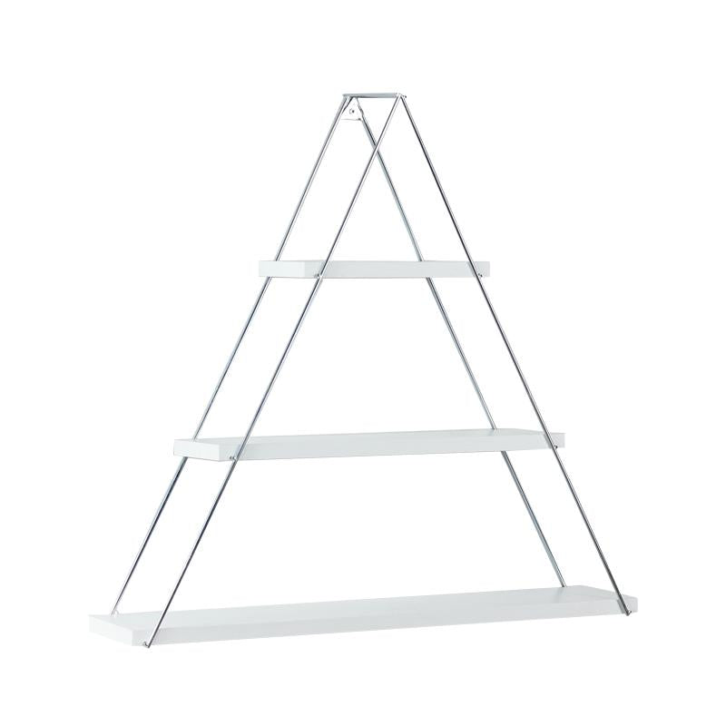 ΡΑΦΙ ΤΟΙΧΟΥ Fylliana "Elmira" Triangle ΛΕΥΚΟ 74x13x61εκ