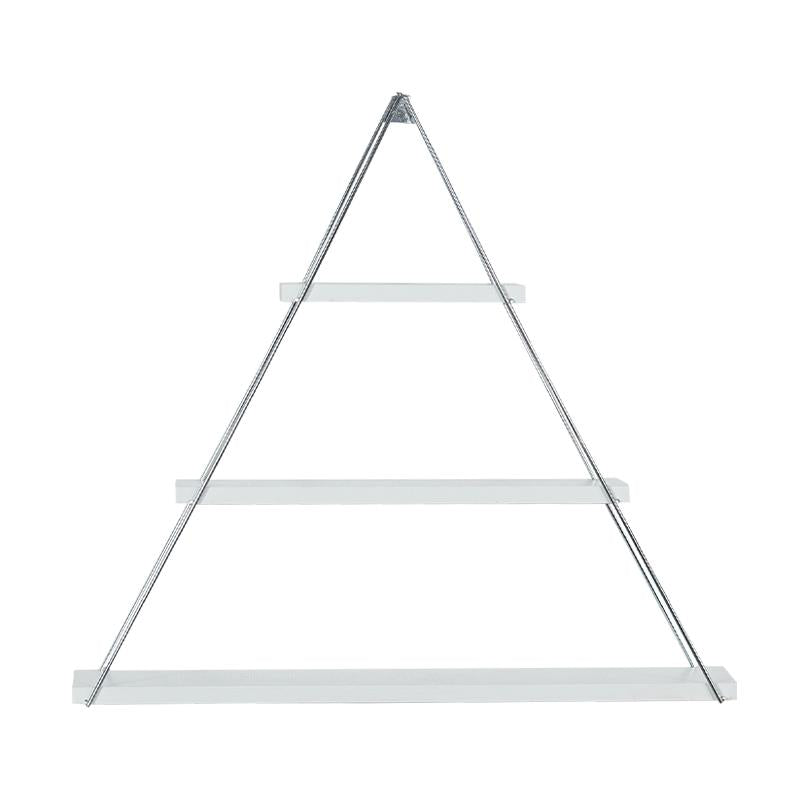 ΡΑΦΙ ΤΟΙΧΟΥ Fylliana "Elmira" Triangle ΛΕΥΚΟ 74x13x61εκ