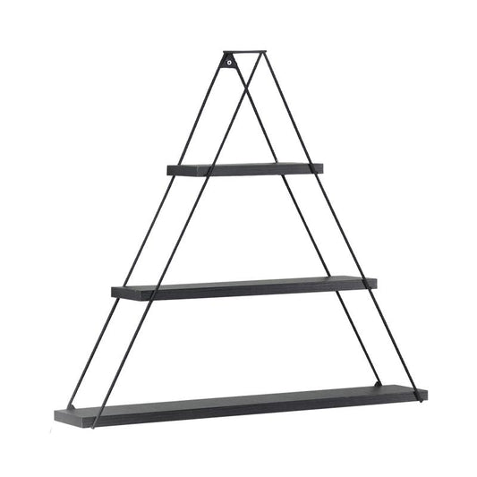 ΡΑΦΙ ΤΟΙΧΟΥ Fylliana "Elmira" Triangle ΜΑΥΡΟ 74x13x61εκ