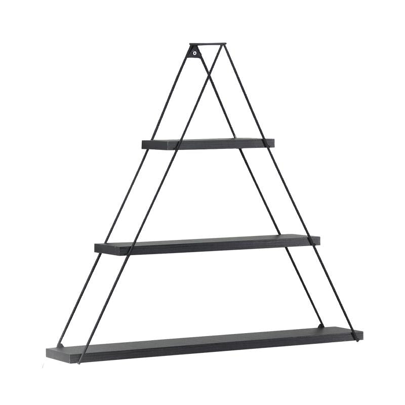 ΡΑΦΙ ΤΟΙΧΟΥ Fylliana "Elmira" Triangle ΜΑΥΡΟ 74x13x61εκ