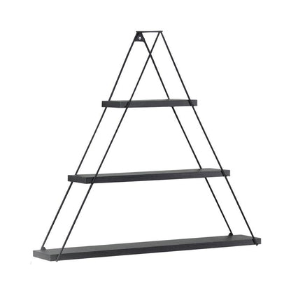 ΡΑΦΙ ΤΟΙΧΟΥ Fylliana "Elmira" Triangle ΜΑΥΡΟ 74x13x61εκ