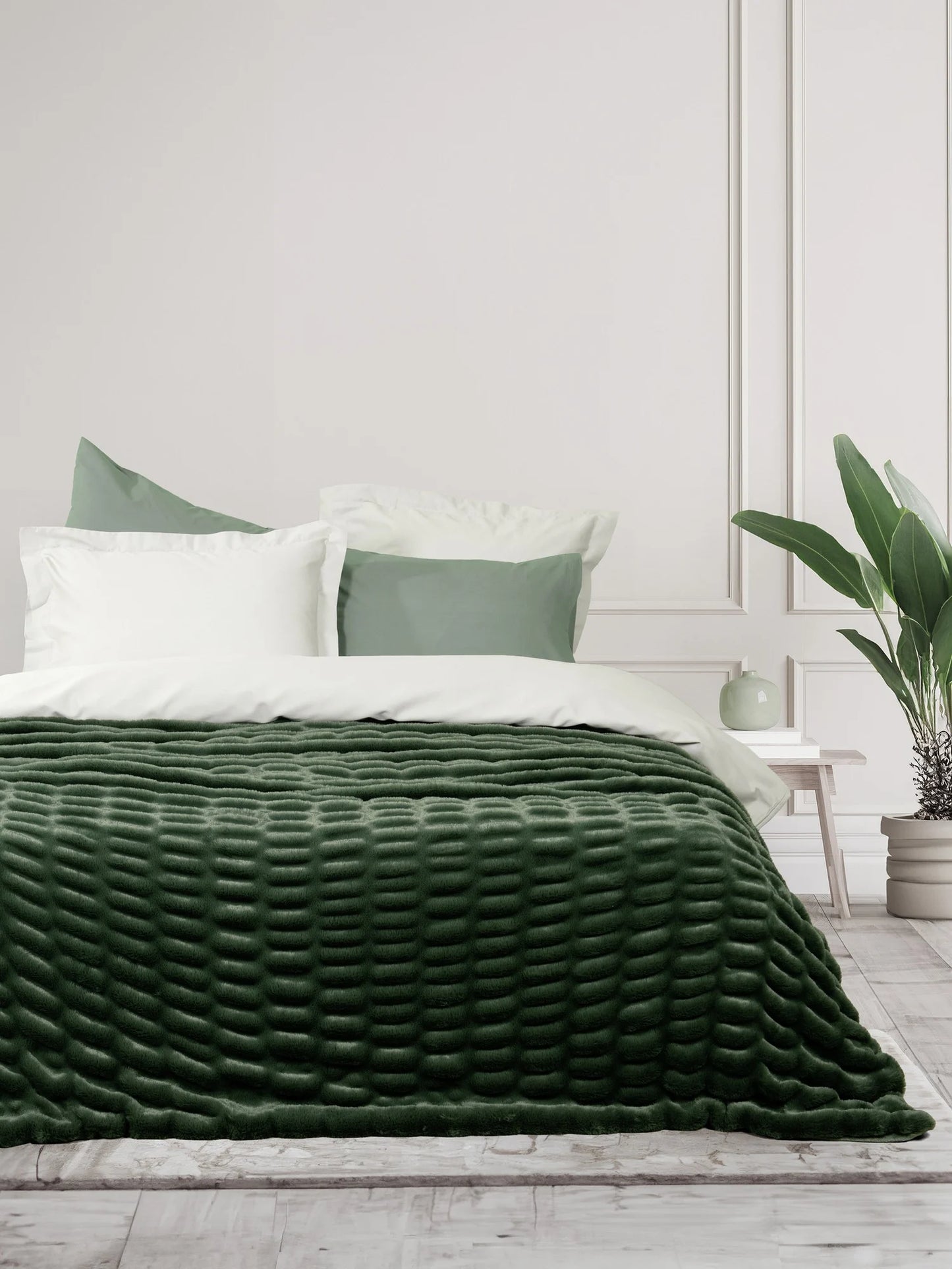 ΚΟΥΒΕΡΤΑ MOSSY DARK GREEN 220X240 - NIMA HOME 36202