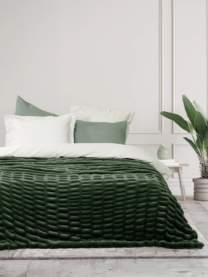 ΚΟΥΒΕΡΤΑ MOSSY DARK GREEN 220X240 - NIMA HOME 36202