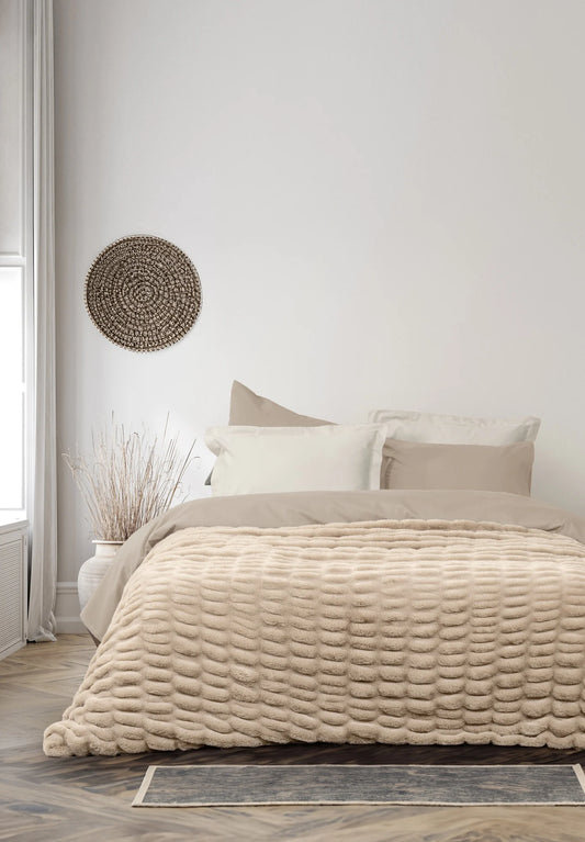 ΚΟΥΒΕΡΤΑ MOSSY BEIGE 220X240 - NIMA HOME 36201