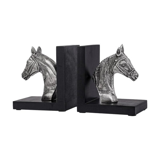 ΣΕΤ 2 ΒΙΒΛΙΟΣΤΑΤΕΣ ΜΕΤΑΛΛΙΚΟΙ "ΑΛΟΓΟ" Fylliana FL76893 ΑΣΗΜΙ ΑΝΤΙΚΕ ΧΡΩΜΑ 25x10x15εκ