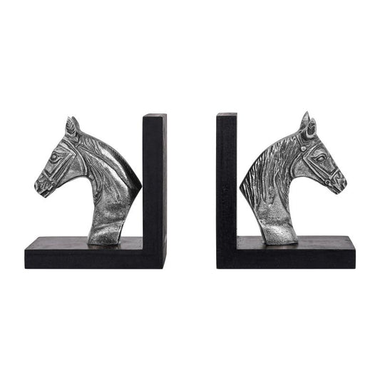 ΣΕΤ 2 ΒΙΒΛΙΟΣΤΑΤΕΣ ΜΕΤΑΛΛΙΚΟΙ "ΑΛΟΓΟ" Fylliana FL76893 ΑΣΗΜΙ ΑΝΤΙΚΕ ΧΡΩΜΑ 25x10x15εκ