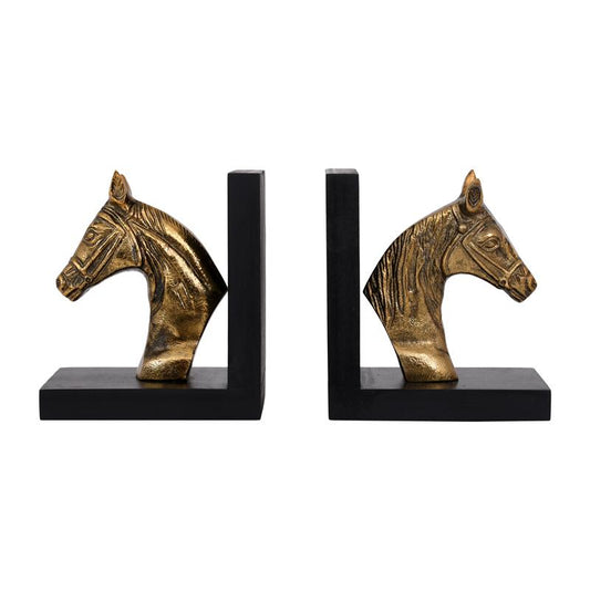 ΣΕΤ 2 ΒΙΒΛΙΟΣΤΑΤΕΣ ΜΕΤΑΛΛΙΚΟΙ "ΑΛΟΓΟ" Fylliana FL76893 ΧΡΥΣΟ ΑΝΤΙΚΕ ΧΡΩΜΑ 25x10x15εκ