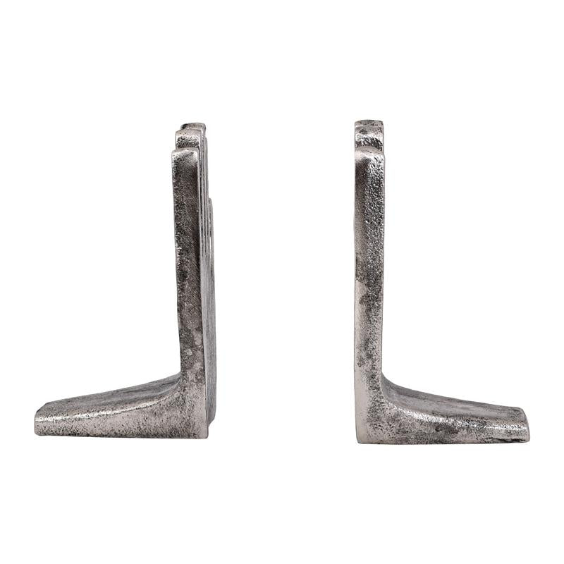 ΣΕΤ 2 ΒΙΒΛΙΟΣΤΑΤΕΣ ΜΕΤΑΛΛΙΚΟΙ "Χέρια" Fylliana FL76638 ΑΣΗΜΙ ΑΝΤΙΚΕ ΧΡΩΜΑ 11x9x15εκ