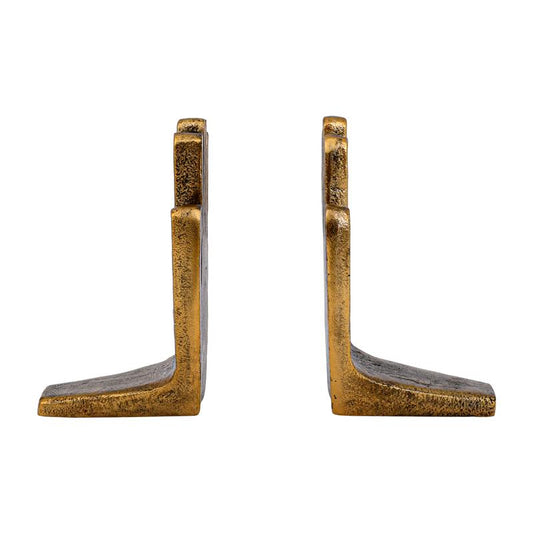 ΣΕΤ 2 ΒΙΒΛΙΟΣΤΑΤΕΣ ΜΕΤΑΛΛΙΚΟΙ "Χέρια" Fylliana FL76638 ΧΡΥΣΟ ΑΝΤΙΚΕ ΧΡΩΜΑ 11x9x15εκ