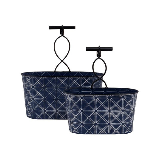 ΣΕΤ 2 ΜΕΤΑΛΛΙΚΑ ΔΙΑΚΟΣΜΗΤΙΚΑ ΚΑΣΠΩ Fylliana ΜΠΛΕ ΧΡΩΜΑ 34x19,5x36,5εκ sls