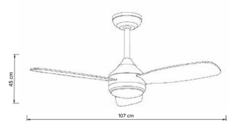 it-Lighting SIERRA Ανεμιστήρας Οροφής με LED 20W, DC Μοτέρ & Smart App - Μαύρο (102000820)