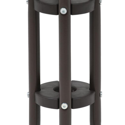 ΣΤΡΟΓΓΥΛΟ ΤΡΑΠΕΖΙ ΚΗΠΟΥ Fylliana 001 ΚΑΦΕ ΧΡΩΜΑ 60x70εκ