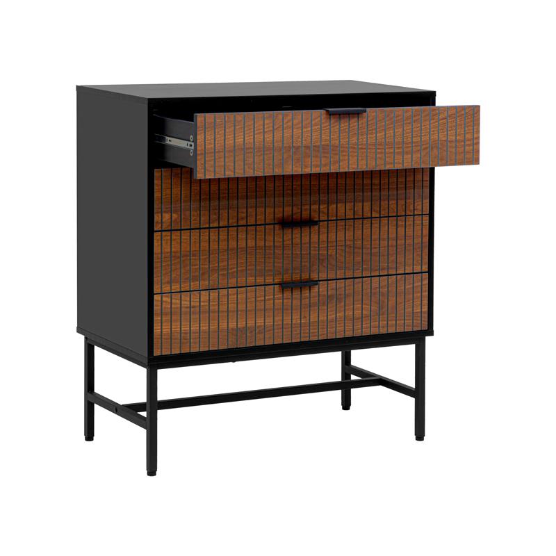 ΣΥΡΤΑΡΙΕΡΑ Fylliana FL2405 ΜΑΥΡΟ-ΚΑΦΕ ΧΡΩΜΑ 80x40x90εκ