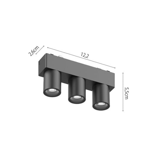 InLight Φωτιστικό LED 5W 3CCT για Ultra-Thin μαγνητική ράγα σε λευκή απόχρωση (by tuya and zigbee) D:12,2cmX5,5cm (T05005-WH)