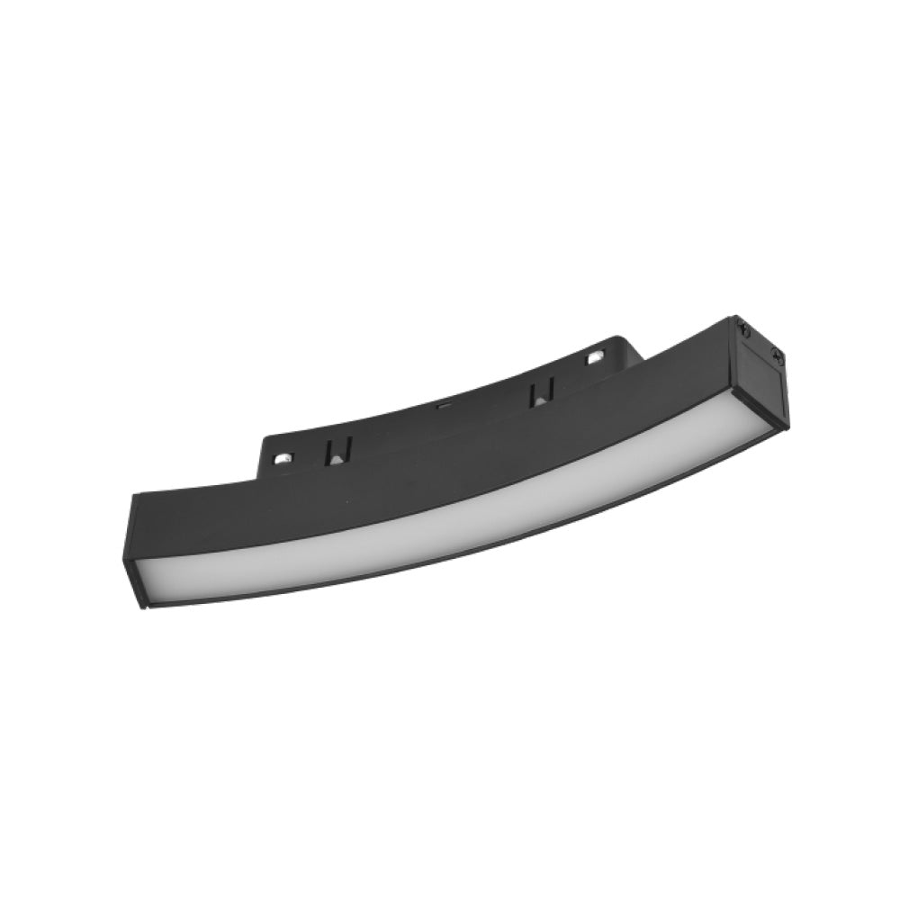 Inlight Γραμμικό φωτιστικό LED 6W 3CCT για Curved μαγνητική ράγα σε μαύρη απόχρωση D:19x2,2x2,5cm (TMC0011-Black)