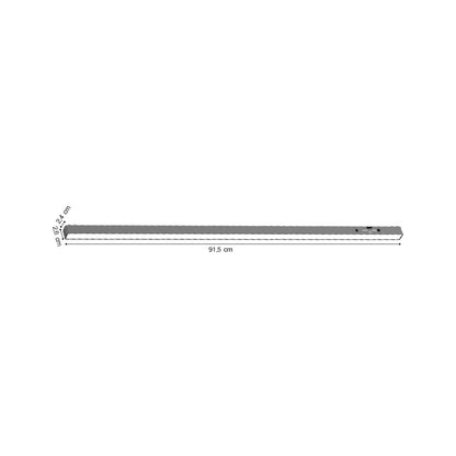 Inlight Γραμμικό φωτιστικό LED 30W 3CCT για Ultra Thin ράγα σε μαύρη απόχρωση D:91,5X2,6X2,4cm (TMU0070-Black)