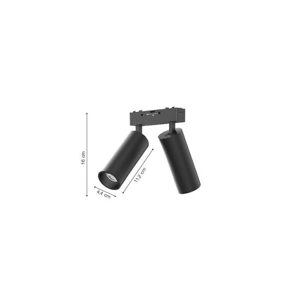 Inlight Φωτιστικό LED 2*9W 3CCT για Ultra-Thin μαγνητική ράγα σε λευκή απόχρωση D:4,4X16cm (TMU0140-White)