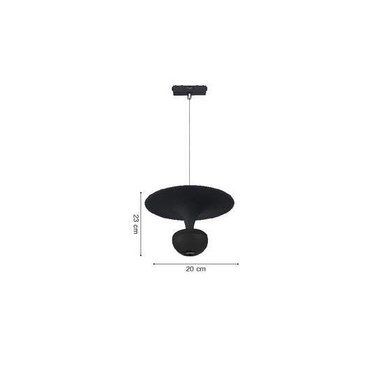 Inlight Κρεμαστό Φωτιστικό LED 5W 3CCT για Ultra-Thin μαγνητική ράγα σε λευκή απόχρωση D:23X20cm (TMU0240-White)