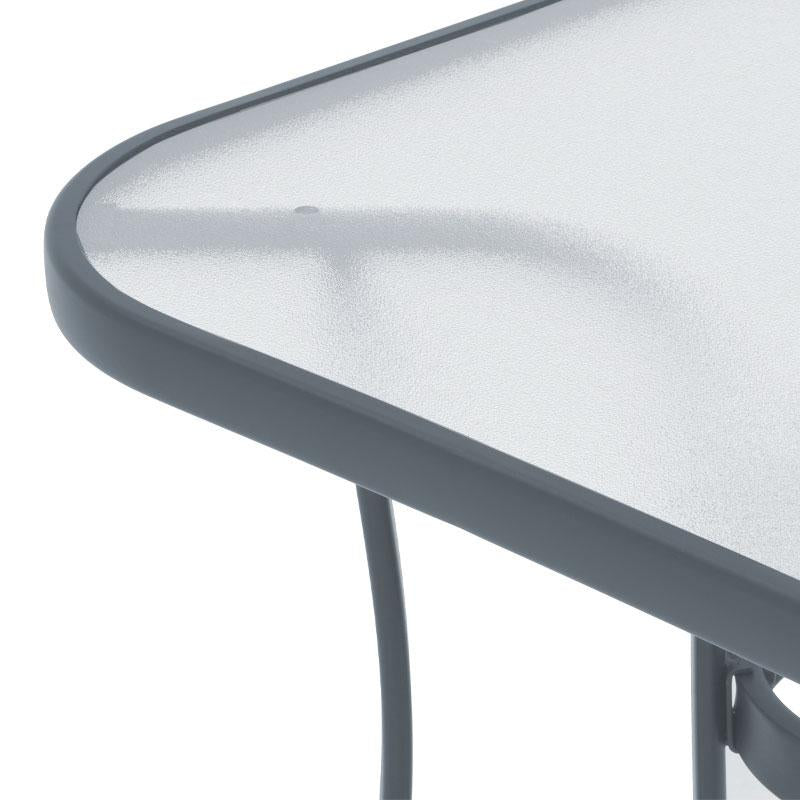 ΤΡΑΠΕΖΙ ΕΞΟΧΗΣ Fylliana STEEL ΓΚΡΙ 140x80x70εκ