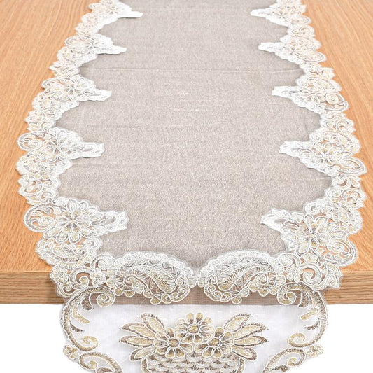 ΤΡΑΠΕΖΟΜΑΝΤΗΛΟ FYLLIANA ΚΑΦΕ ΧΡΩΜΑ 150x40εκ