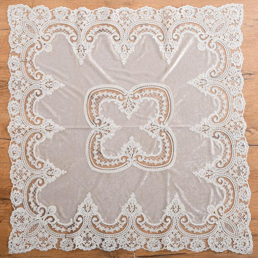 ΤΡΑΠΕΖΟΜΑΝΤΗΛΟ FYLLIANA ΚΑΦΕ ΣΚΟΥΡΟ ΧΡΩΜΑ 85x85εκ