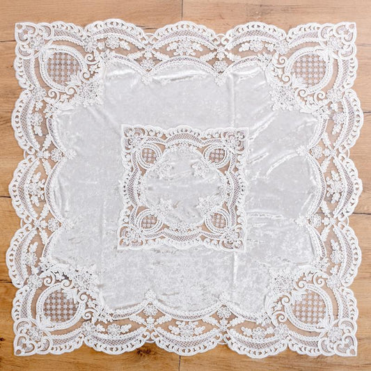 ΤΡΑΠΕΖΟΜΑΝΤΗΛΟ FYLLIANA ΜΠΕΖ ΧΡΩΜΑ 85x85εκ