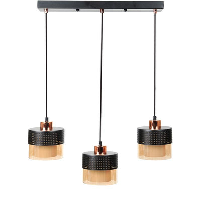 ΤΡΙΦΩΤΟ ΚΡΕΜΑΣΤΟ ΦΩΤΙΣΤΙΚΟ ΟΡΟΦΗΣ Fylliana ΜΠΡΟΝΖΕ ΧΡΩΜΑ Ε27 50x15x75εκ