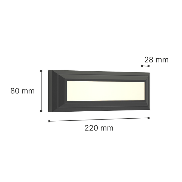 it-Lighting Willoughby LED 4W 3CCT Outdoor Wall Lamp Grey D:22cmx8cm (80201330)
