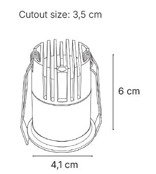 Inlight Downlight σποτ 5W 3CCT σε λευκή απόχρωση D: 4.1x6cm (X00360W)